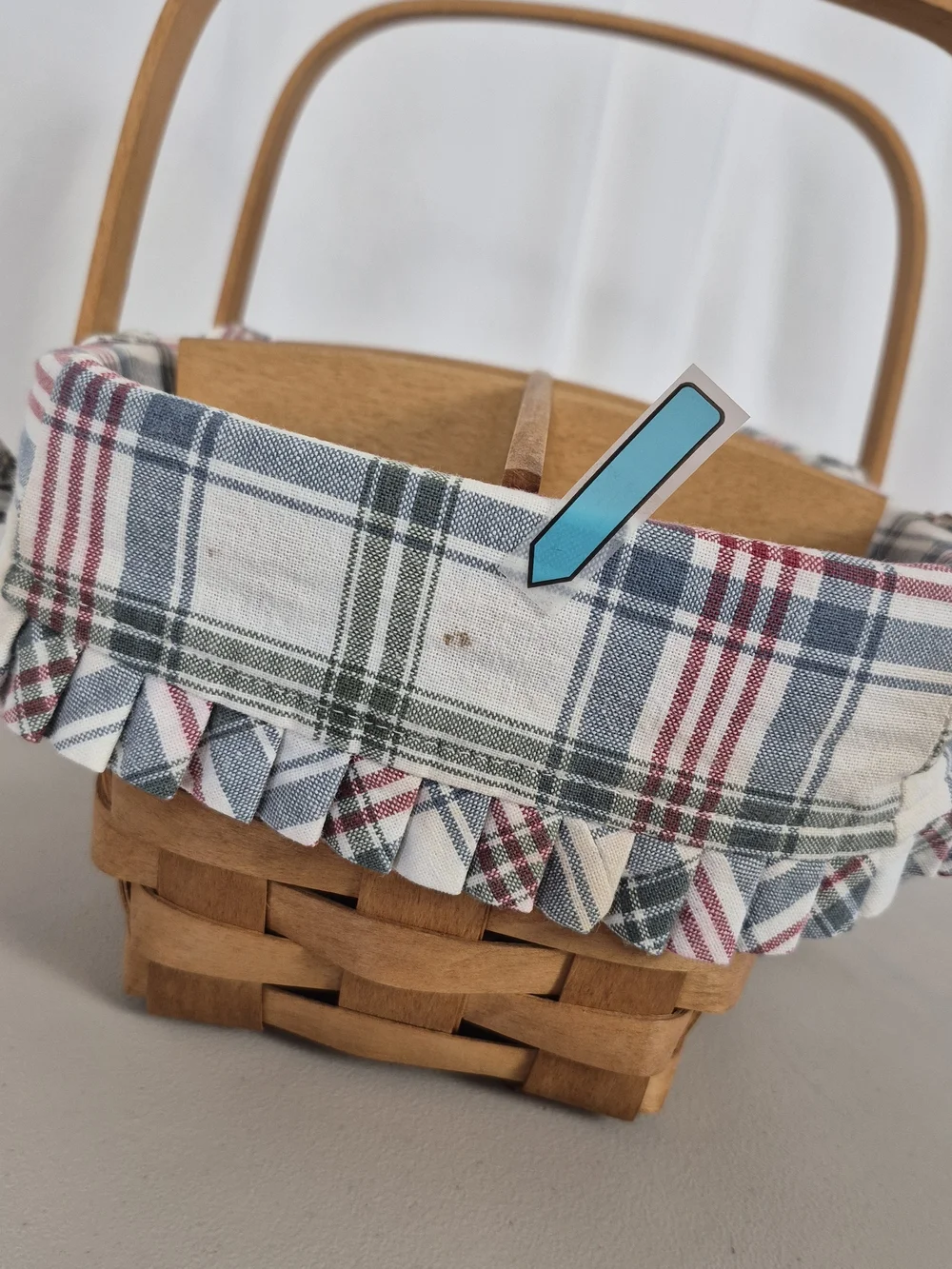 Longaberger Vintage 1995 Handwoven Hostess Gathering Basket w/ Divider & Liner